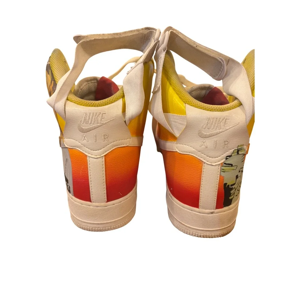 Nike Air Force 1 High 07 Custom Sunset Character Art Kurt Cobain Mug Shot